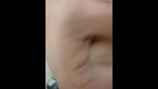 Solo blowing load up close