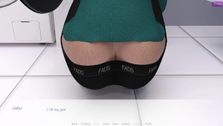 Жена моего сводного брата # 5 Я видел, как задница Jennifer треснула, пока она стирала белье