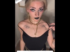 Sweet Goth Girlfriend Second Date Handjob POV