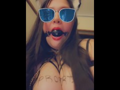 Slave Drooling All Over Herself with a Ball Gag (BDSM) - Screenshot 14 of 16 - Bdsm