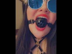 Slave Drooling All Over Herself with a Ball Gag (BDSM) - Screenshot 9 of 16 - Bdsm