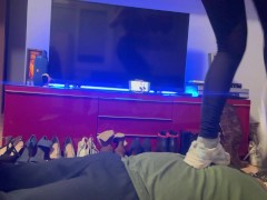 today it's time for exercise and my slave