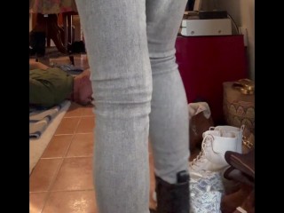 When my Slave tries to Eat I Walk and Step on him