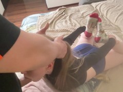 I teach her throat blowjob. She is a good student.