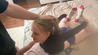 I teach her throat blowjob. She is a good student.