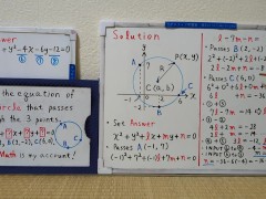 Find the equation of the circle that passes through the 3 points.[JapanMath](Big Natural Tits)