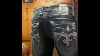 Desperate after work toilet piss #3  + long farts in Batman pj pants and jeans