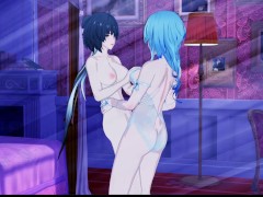 Shore keeper x Rover Fingering (Wuthering Waves Yuri)