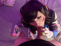 D.Va blowjob after match - Overwatch cosplay - Screenshot 2 of 16 - Anime Hentai