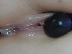 Stepmom gets orgasm and wet pussy from vibrator