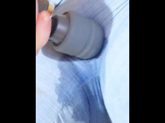 Using Wand outside my shorts - Came and squirted TWICE!