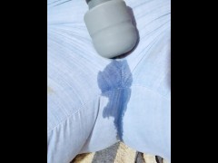 Using Wand outside my shorts - Came and squirted TWICE! - Screenshot 7 of 16 - Magic Wand Orgasm