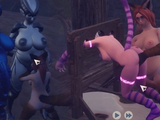 Дрочи трансгендерную Женщину-кошку и трахни больше Hot девушек в джунглях