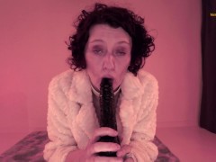 Irish Accent Dirty Talk while Spitting on & Sucking a Dildo