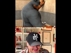 Beefy Pup in Cold Shower - Screenshot 5 of 16 - Furry Animation