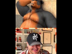 Beefy Pup in Cold Shower - Screenshot 8 of 16 - Furry Animation