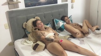 My friends send me horny videos masturbating with a vibrator.
