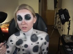 Dalmatian Puppy Girl Body-Paint Nude Timelapse