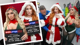Mrs. Claus and Elf Helper MILFS Get Caught Stealing and Relentlessly Fucked as Punishment
