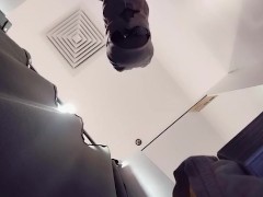 Sexy mom tries on panties. Sexy brunette tries on clothes in fitting room. I'm looking at a hairy mo