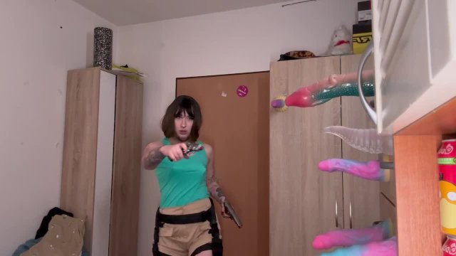 LARA CROFT with HUGE TITS fights with MONSTER COCKS