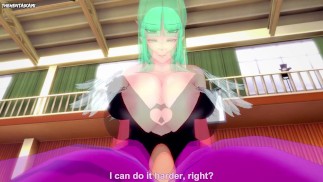 Морриган Энсланд из Darkstalkers тренируется с ногами! Хентай от первого лица