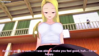 Lucy from Fairy Tail Works Out With a Footjob! Hentai POV