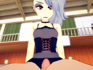 Луна из Helluva Boss тренируется с ногами! Хентай от первого лица