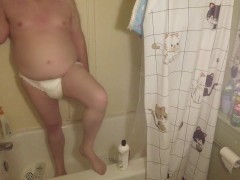 Little ADBL Adult Baby Shows all in the Tub and Dances Sissy Sub Fun Little Time Must See HD POV 2