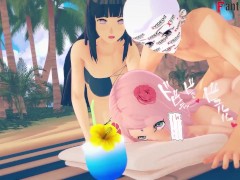 Hinata And Sakura Love Triangle ends with a threesome | Full movie on Patreon: Fantasyking3