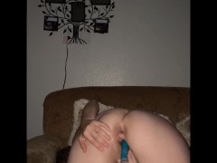 Passionate solo midnight masturbation session