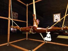 Beautiful Girl Is Gagged In A BDSM Room