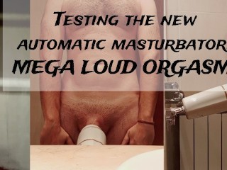 Auténtico Sexy Maduro Peludo Con Gran Polla Gimiendo y Corriéndose Duro Con Masturbador Automático!