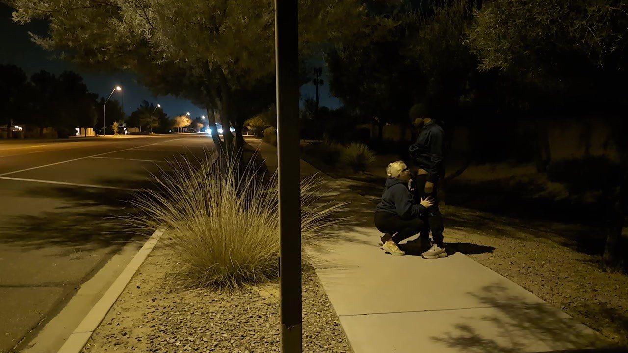 Attempted fun on our night time walk