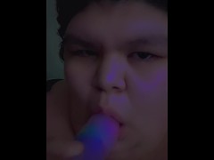 Native girl sucking a multicolored dildo - Screenshot 15 of 16 - Native Girls