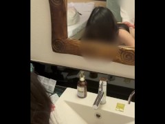 素人妻　鏡の前でフェラから生挿入で絶叫しちゃった - Screenshot 9 of 16 - Mirror Sex