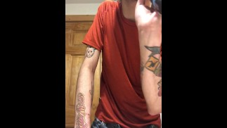 BRUSHING TEETH WITH COCK OUT😈
