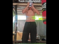Not stopping working out until i became toji day 9 🤫