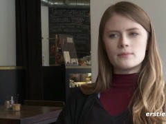 Ersties - Hot Redhead Lucy Warms Up Her Pussy With the Magic Wand Before Grabbing a Dildo