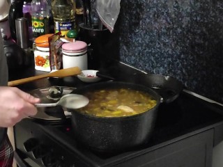 Cream Soup with Lentils and Eggplant