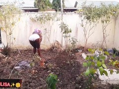 21212121212121//Gardening in bra and panties