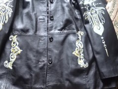 Dominatrix Mara DIYs Art on Leather Jacket