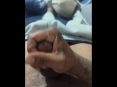 Stroking my BBC until I cum hard on my stomach. This one is for you baby doll