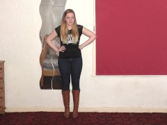 Sophie's Brown Leather Boots - Screenshot 3 of 16 - Foot Fetish