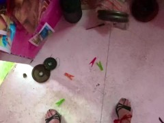 goddess Lelu keeps her sissy locked outside in its pigsty sheds 24/7 angelscarlettblack