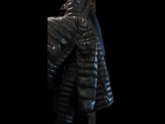 Big vacuum with Girlfriend's Black Ghost Whisperer Down Jacket