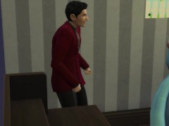 Hentai | Ebony | Milf cuck watches his wife cheating on him | sims