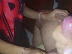 Sucking Balls And Getting Cum In My Face - Screenshot 9 of 16 - Dyke Tries Dick