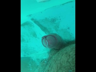Hands Free Ejaculation in the Pool