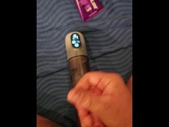 Stroking and pumping my balls with electric penis pump - Screenshot 9 of 16 - Cumming
